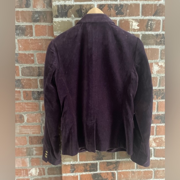 J. Crew purple velvet blazer, size 4 - Picture 4 of 4